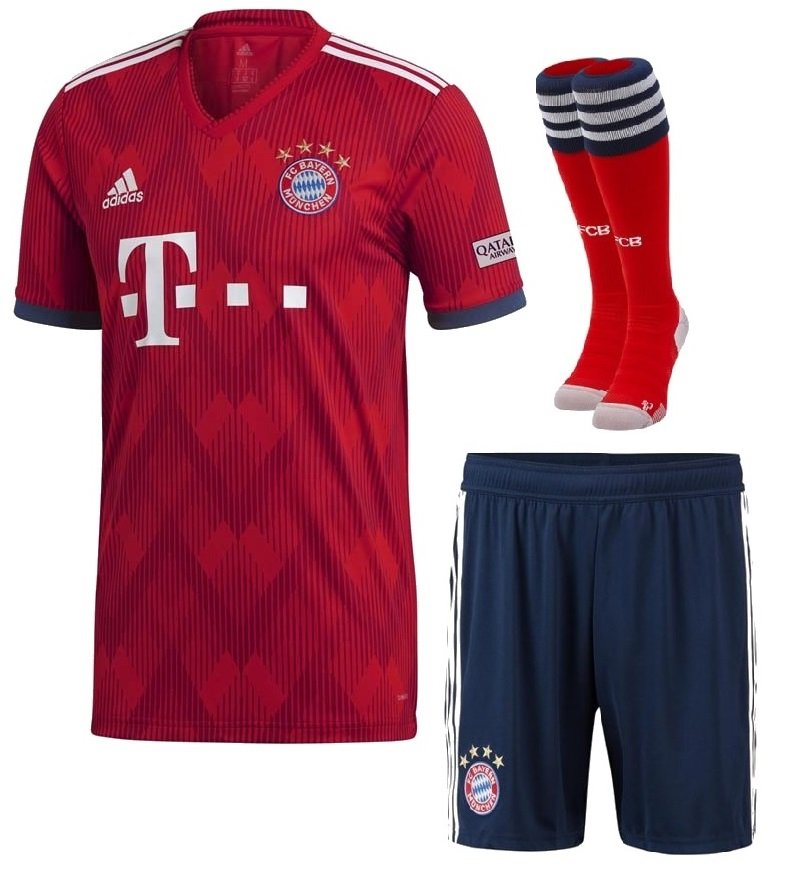 Kit adulto oficial Adidas Bayern de Munique 2018 2019 I jogador